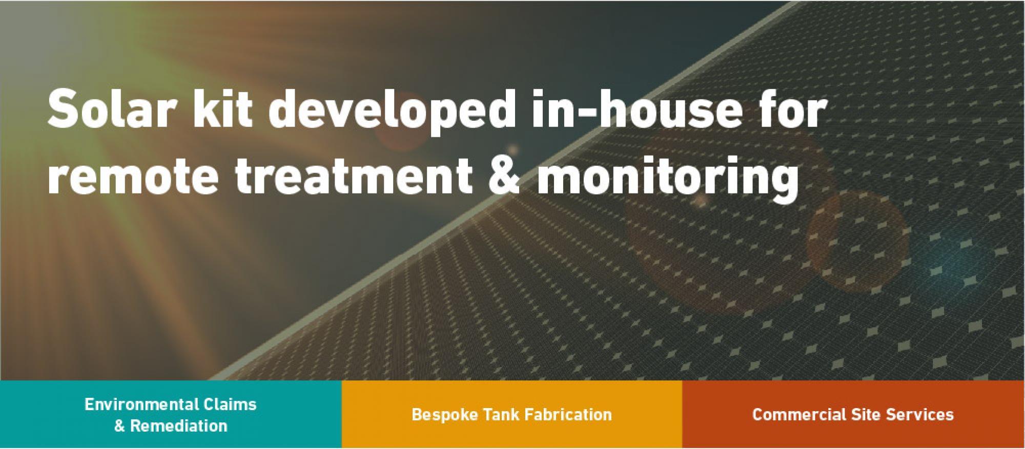 CTSL Spill Specialists' bespoke solar-powered treatment technology developed by our in-house team