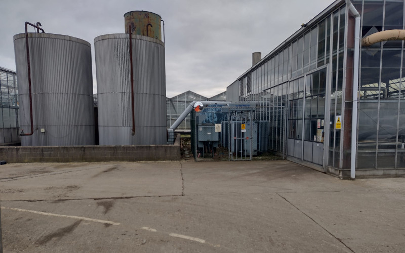 Kerosene storage tanks in situ, which were found to be the source of this large kerosene spill at a commercial agriculture business in Yorkshire.