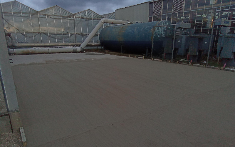 After removal of the old fuel storage tanks and removal of contaminated materials, the area was reinstated with a rebar-reinforced concrete pad which the agriculture business now uses for parking.