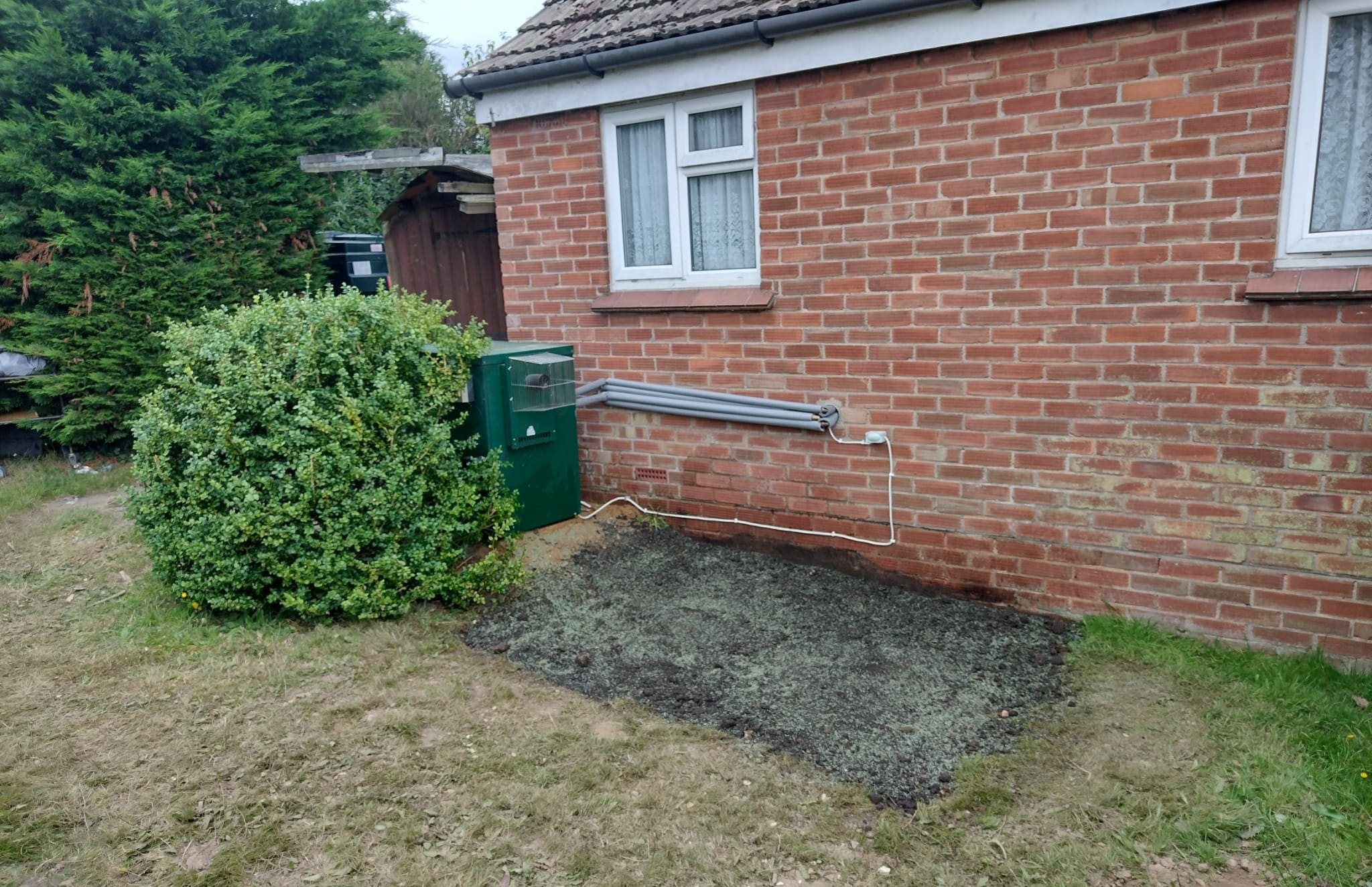 Photo of domestic heating oil spill - after photo