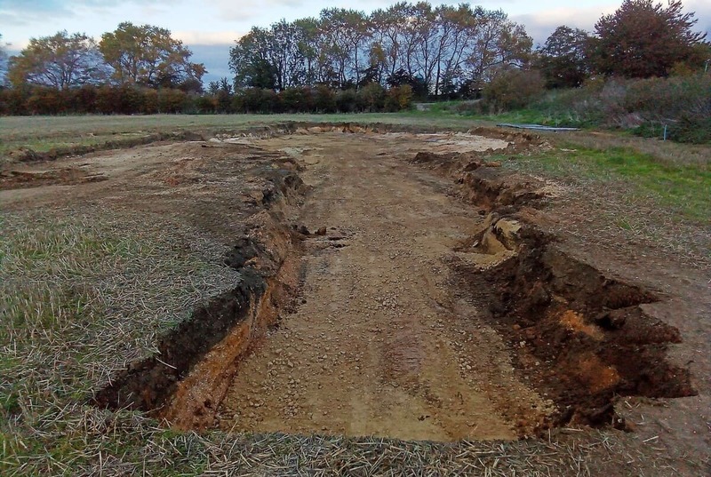 The affected agricultural site following a 750T contaminated soils excavation, prior to restoration of the field which returned the Yorkshire site to agricultural use following spill response and clean up by CTSL Spill Specialists